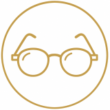 Brille-symbol-rund